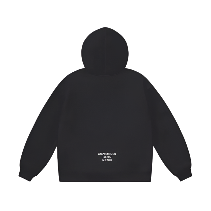 Weighted ‘Barcode Logo’ Fleece Hoodie