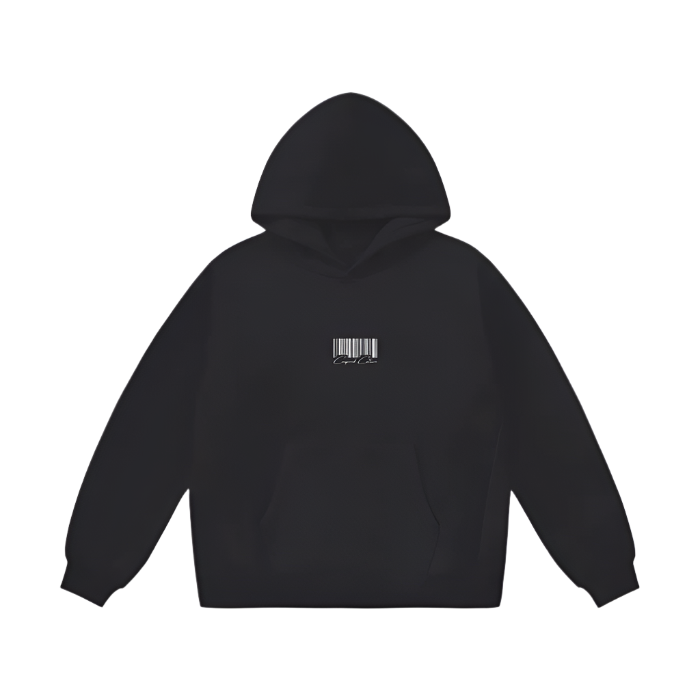 Weighted ‘Barcode Logo’ Fleece Hoodie