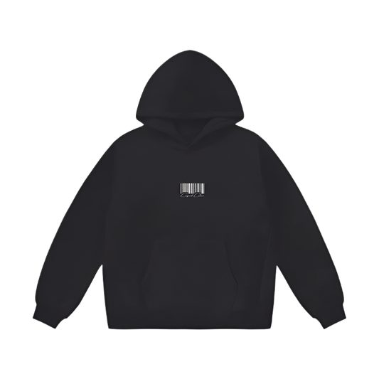 Weighted ‘Barcode Logo’ Fleece Hoodie